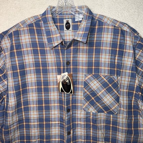 Vintage 90’s Bugle Boy Plaid Button Up Shirt Cotton Blend Size XXL NWT DEADSTOCK - Picture 1 of 8